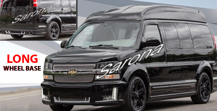 Custom GMC Savana Van  Long Wheel Base Body Kit (2003 - 2025) - $6500.00 (Part #GM-037-KT)